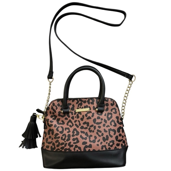 NWOT Madden Girl Leopard and Black Satchel - Picture 1 of 8